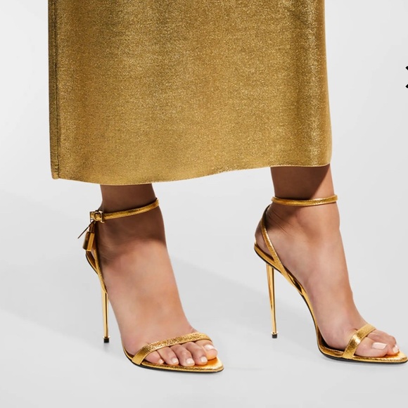 Tom Ford Shoes - Tom Ford Metallic Gold Heels